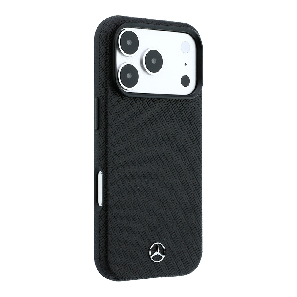 Apple iPhone 18 Pro Max Kılıf Mercedes Benz Orjinal Lisanslı M-safe Şarj Özellikli 3D Metal Logolu Wrap Wood Deri Kapak - 3