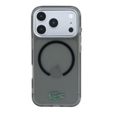 Apple iPhone 18 Pro Max Kılıf Lacoste Orjinal Lisanslı M-safe Şarj Özellikli Lake Timsah Logolu IML Frosted Kapak - 2