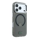 Apple iPhone 18 Pro Max Kılıf Lacoste Orjinal Lisanslı M-safe Şarj Özellikli Lake Timsah Logolu IML Frosted Kapak - 3
