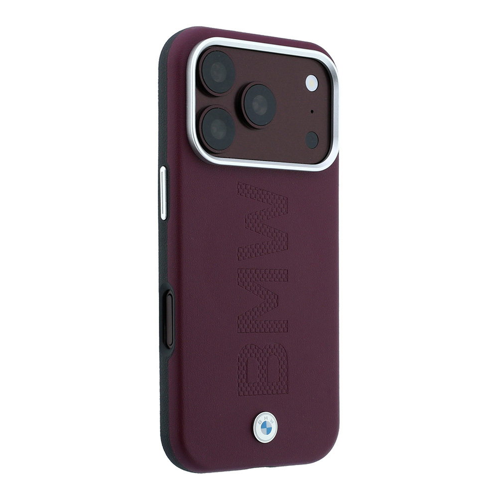 Apple iPhone 18 Pro Kılıf BMW Orjinal Lisanslı M-safe Şarj Özellikli Ortalı Sıcak Damga Logolu Deri Kapak - 3