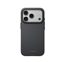 Apple iPhone 18 Pro Max Kılıf M-safe Şarj Özellikli Aramid Karbon Fiber Pitaka Military-Grade Classic Serisi New Logo Black-Grey Twill Kapak - 13