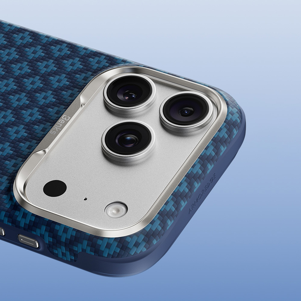 Apple iPhone 17 Pro Uyumlu Kılıf M-Safe Şarj Özellikli Yükseltilmiş Kamera Çerçeveli Benks ArmorGrid ArmorEdge X9 Serisi Kevlar Karbon Kapak - 12