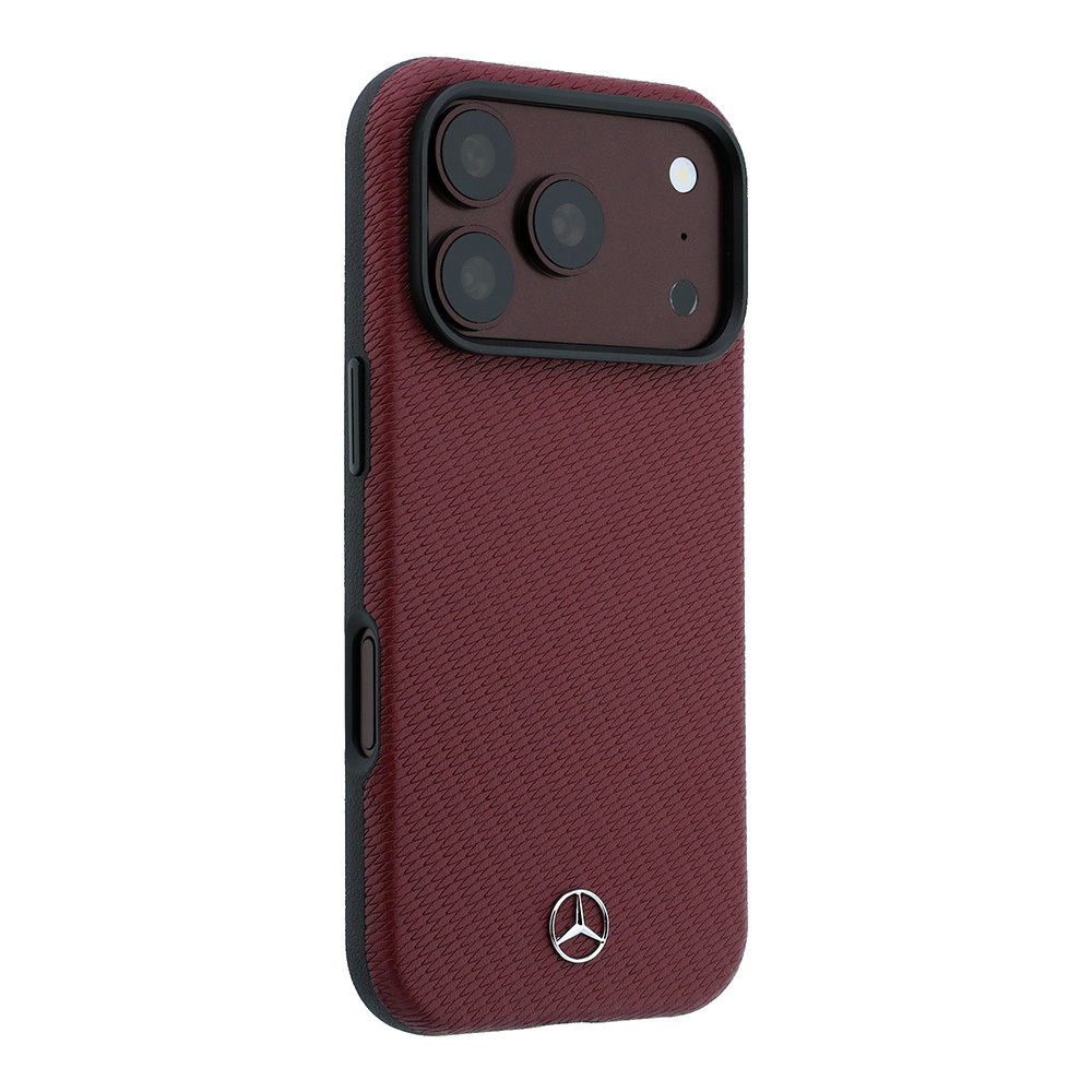 Apple iPhone 18 Pro Kılıf Mercedes Benz Orjinal Lisanslı M-safe Şarj Özellikli 3D Metal Logolu Wrap Wood Deri Kapak - 3