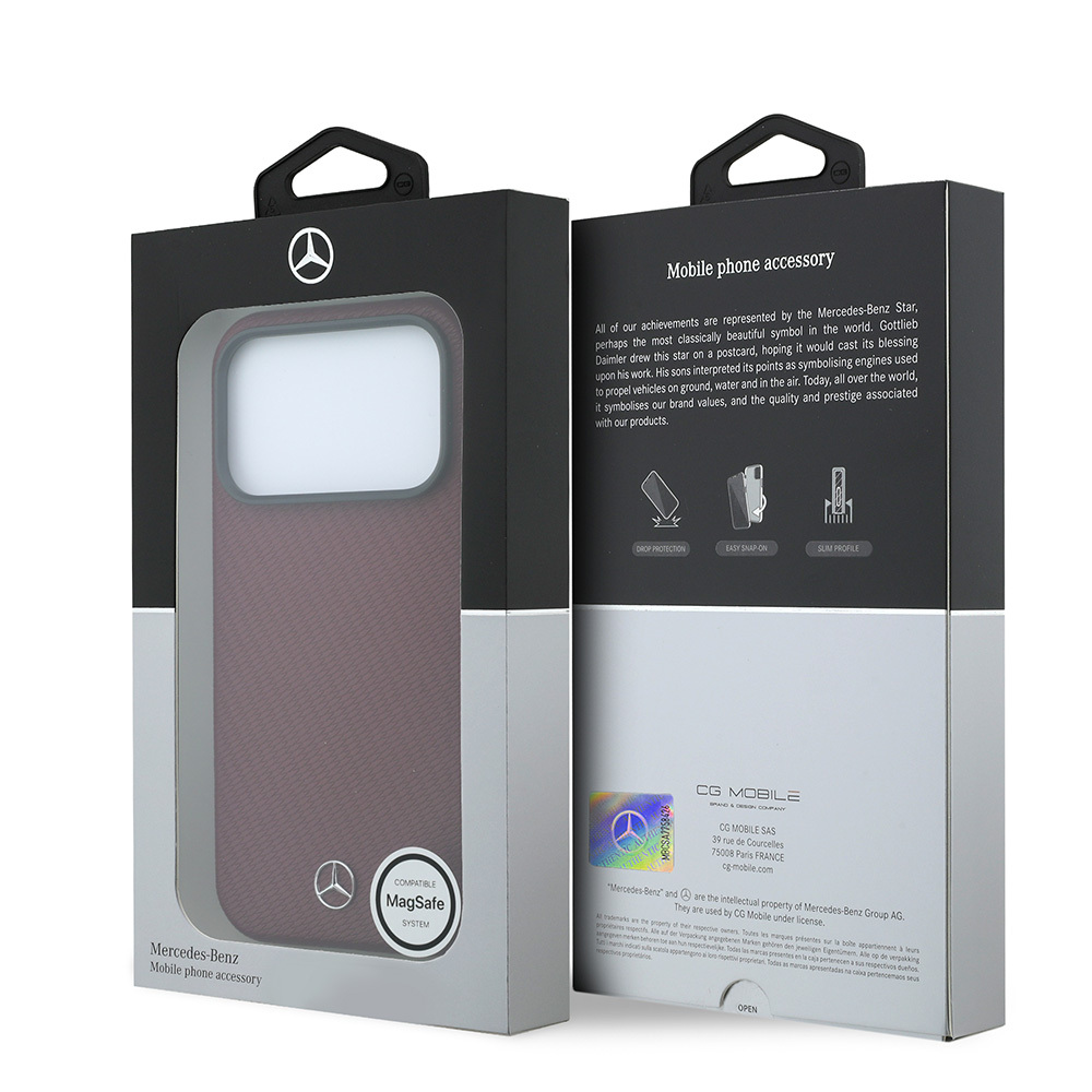 Apple iPhone 18 Pro Kılıf Mercedes Benz Orjinal Lisanslı M-safe Şarj Özellikli 3D Metal Logolu Wrap Wood Deri Kapak - 7