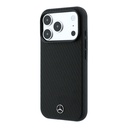 Apple iPhone 18 Pro Kılıf Mercedes Benz Orjinal Lisanslı M-safe Şarj Özellikli 3D Metal Logolu Wrap Wood Deri Kapak - 1