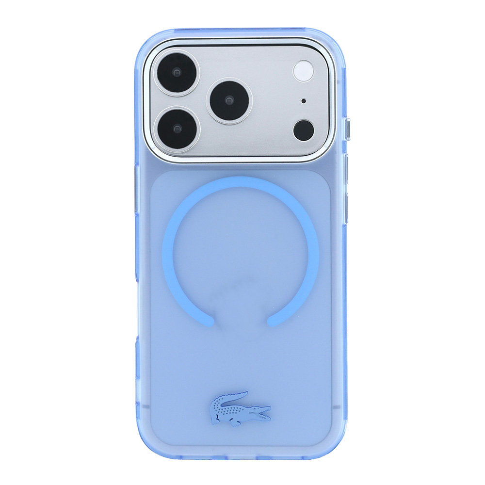 Apple iPhone 18 Pro Max Kılıf Lacoste Orjinal Lisanslı M-safe C-Magnet İkonik Timsah Logolu IML Frosted Kapak - 6