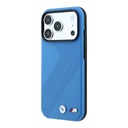 Apple iPhone 18 Pro Kılıf BMW Orjinal Lisanslı M-safe Şarj Özellikli M Logolu Lastik İzi Desenli Kapak - 1