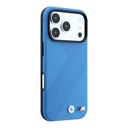 Apple iPhone 18 Pro Kılıf BMW Orjinal Lisanslı M-safe Şarj Özellikli M Logolu Lastik İzi Desenli Kapak - 3