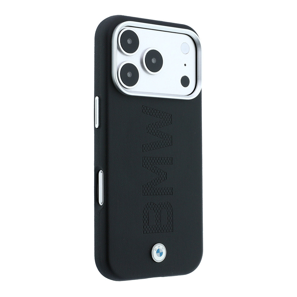 Apple iPhone 18 Pro Max Kılıf BMW Orjinal Lisanslı M-safe Şarj Özellikli Ortalı Sıcak Damga Logolu Deri Kapak - 3
