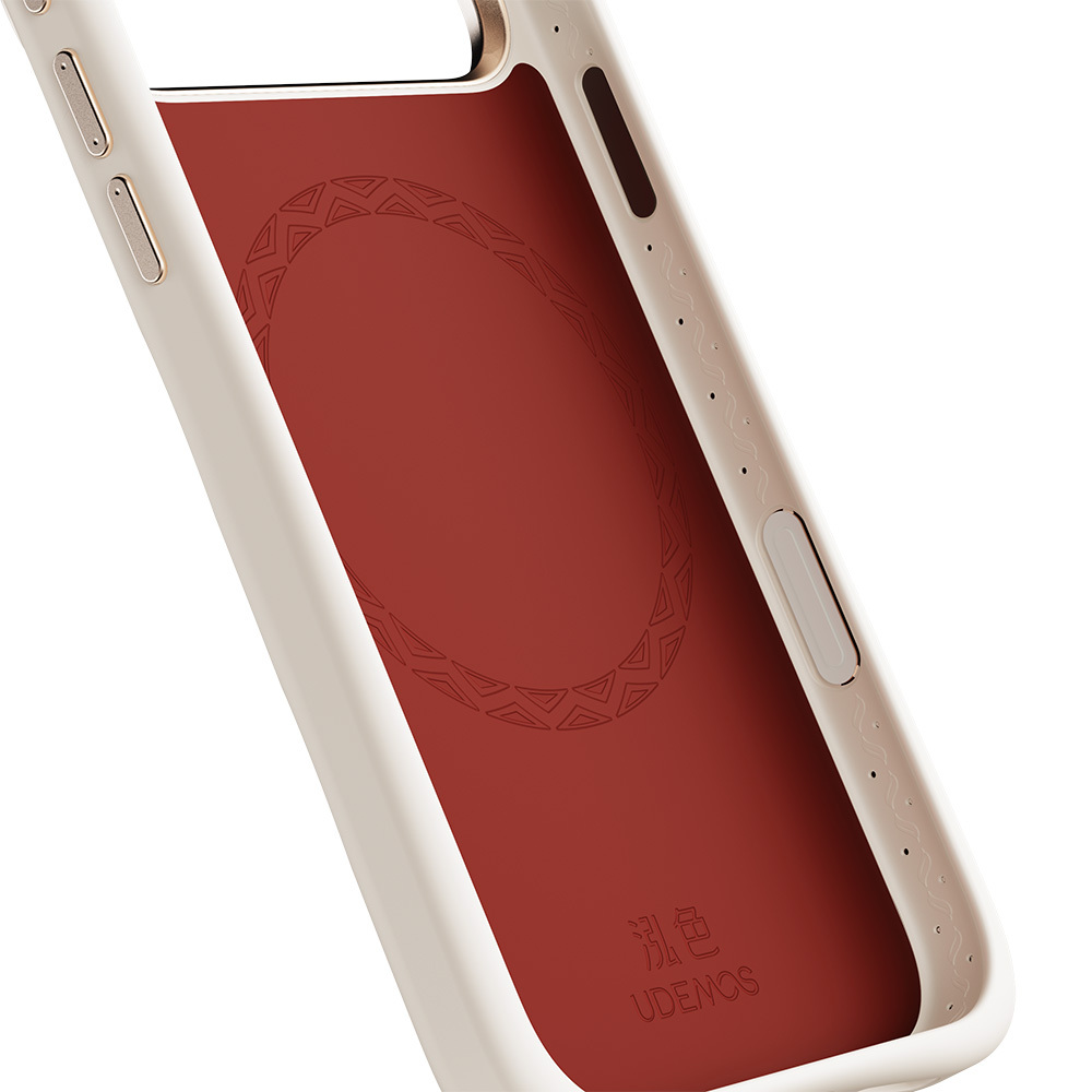 Apple iPhone 18 Pro Max Kılıf M-Safe Şarj Özellikli Çizgili Logolu Udemos Freedom Serisi Kapak - 7