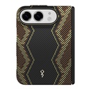 Apple iPhone Duo (Fold) Kılıf M-safe Şarj Özellikli Raptic Aramid SkinPro Scepter Serisi Karbon Kapak - 2