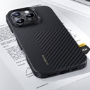Apple iPhone 16 Pro Max Kılıf Magsafe Şarj Özellikli Karbon Fiber Benks Montage ArmorAir Kevlar Kapak - 7