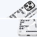 Apple iPhone 16 Pro Max Kılıf Magsafe Şarj Özellikli Koordinat Yazı Desenli Benks Summit Serisi Kapak - 4