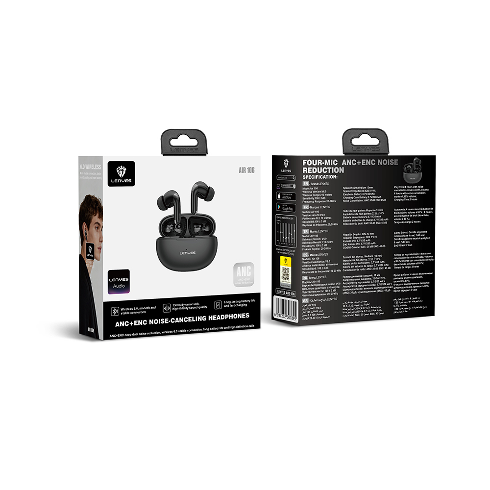 Lenyes Air 106 ANC/ENC Teknolojili Kulak İçi Bluetooth Kulaklık v6.0 - 6