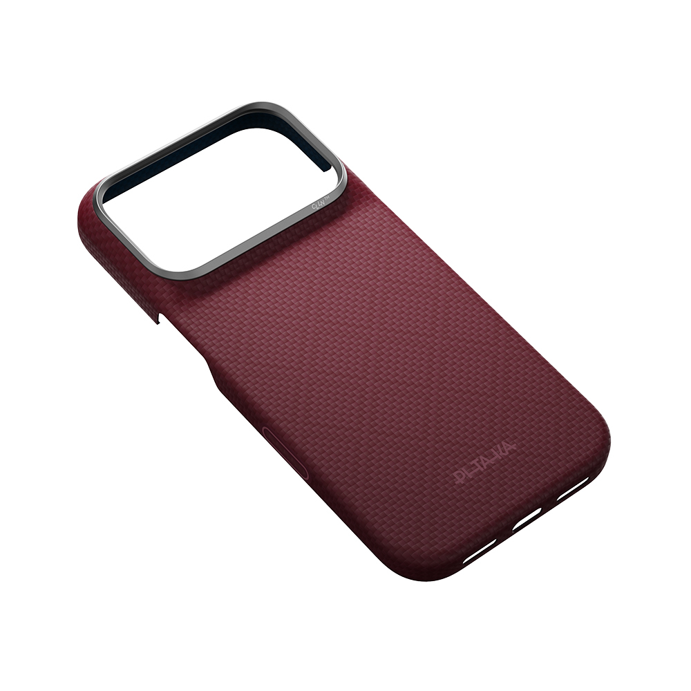 Apple iPhone 18 Pro Kılıf M-safe Şarj Özellikli Aramid Karbon Fiber Pitaka Argyle Serisi Kapak - 4