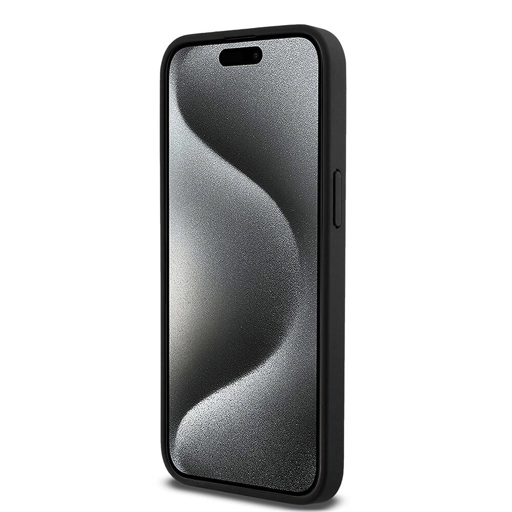 Apple iPhone 15 Pro Max Uyumlu Kılıf DKNY Orjinal Lisanslı 3D Yazılı Repeat Pattern Kapak - 4