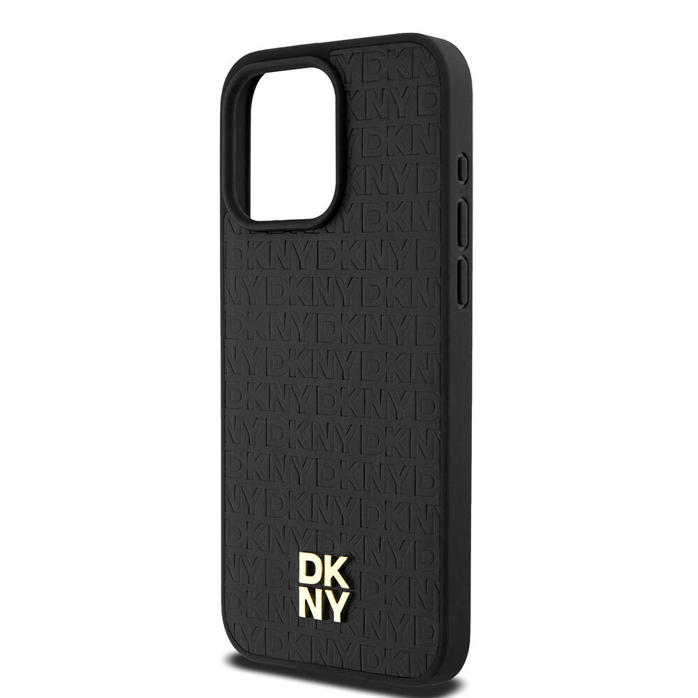 Apple iPhone 15 Pro Max Uyumlu Kılıf DKNY Orjinal Lisanslı 3D Yazılı Repeat Pattern Kapak - 5