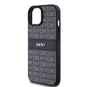 Apple iPhone 15 Uyumlu Kılıf DKNY Orjinal Lisanslı 3D Yazılı Repeat Texture Pattern Kapak - 4