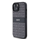 Apple iPhone 15 Uyumlu Kılıf DKNY Orjinal Lisanslı 3D Yazılı Repeat Texture Pattern Kapak - 6