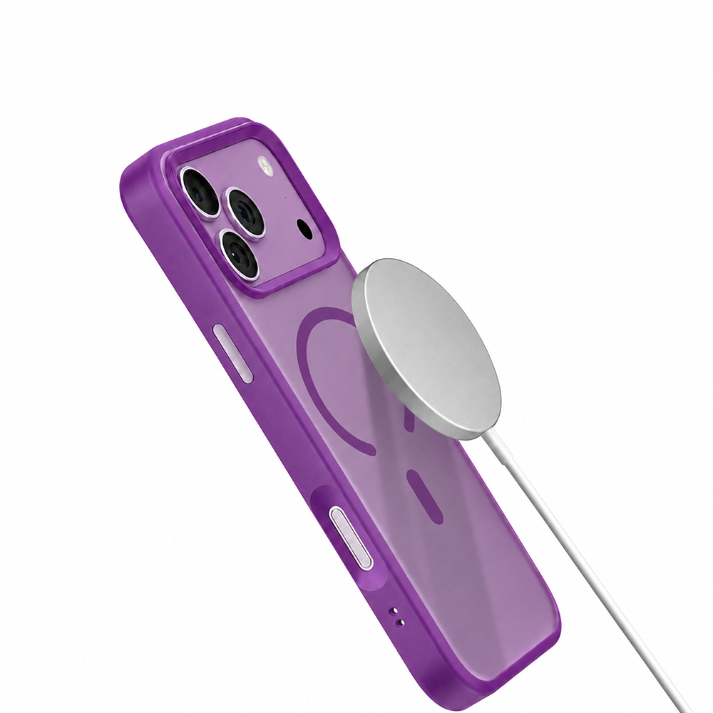Apple iPhone 18 Pro Max Kılıf M-safe Şarj Özellikli Airbag Tasarımlı Mutural Mist Serisi Kapak - 1