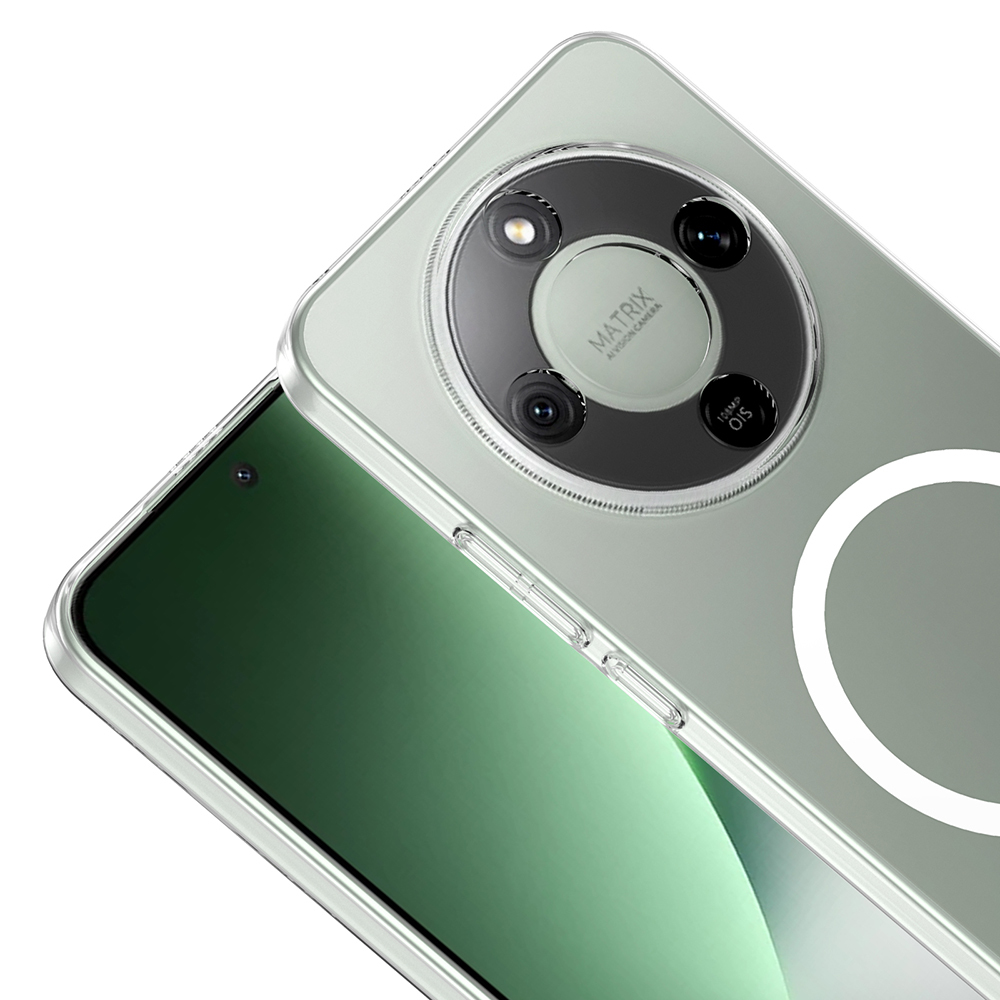 Honor Magic 8 Lite 5G Uyumlu Kamera Korumalı M-Safe Şarj Özellikli Şeffaf Zore London Sert PC Kapak - 2