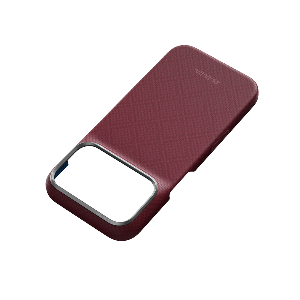 Apple iPhone 18 Pro Max Kılıf M-safe Şarj Özellikli Aramid Karbon Fiber Pitaka Argyle Serisi Kapak - 1