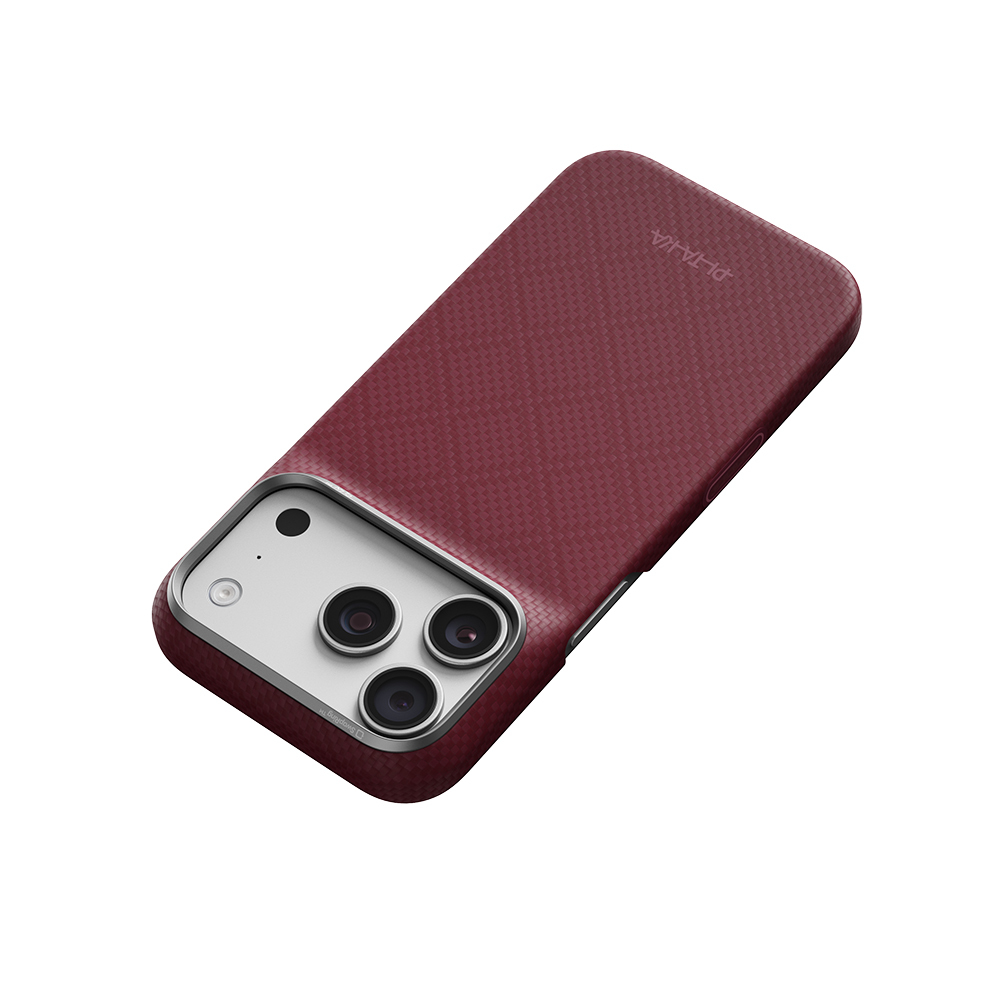 Apple iPhone 18 Pro Max Kılıf M-safe Şarj Özellikli Aramid Karbon Fiber Pitaka Argyle Serisi Kapak - 4