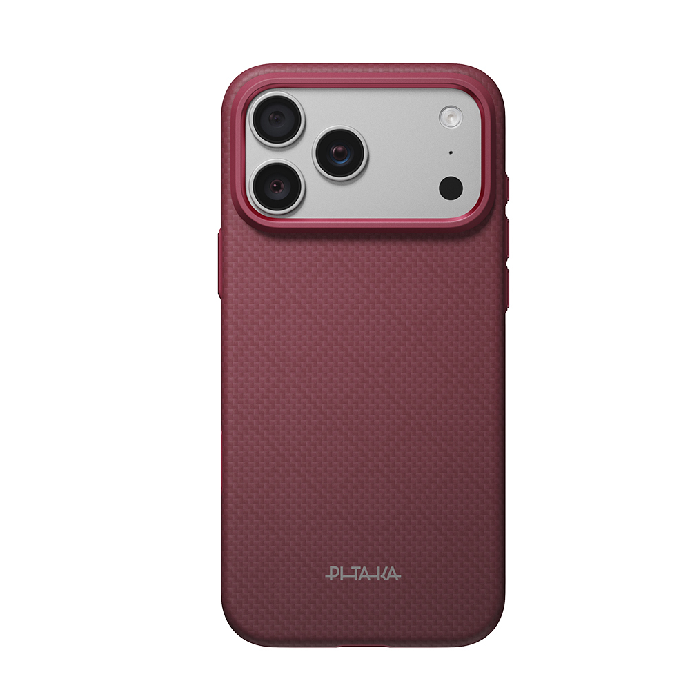Apple iPhone 18 Pro Kılıf M-safe Şarj Özellikli Aramid Karbon Fiber Pitaka Argyle Serisi Summa Kapak - 1