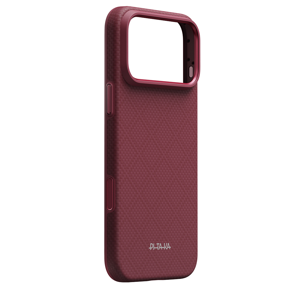 Apple iPhone 18 Pro Kılıf M-safe Şarj Özellikli Aramid Karbon Fiber Pitaka Argyle Serisi Summa Kapak - 3