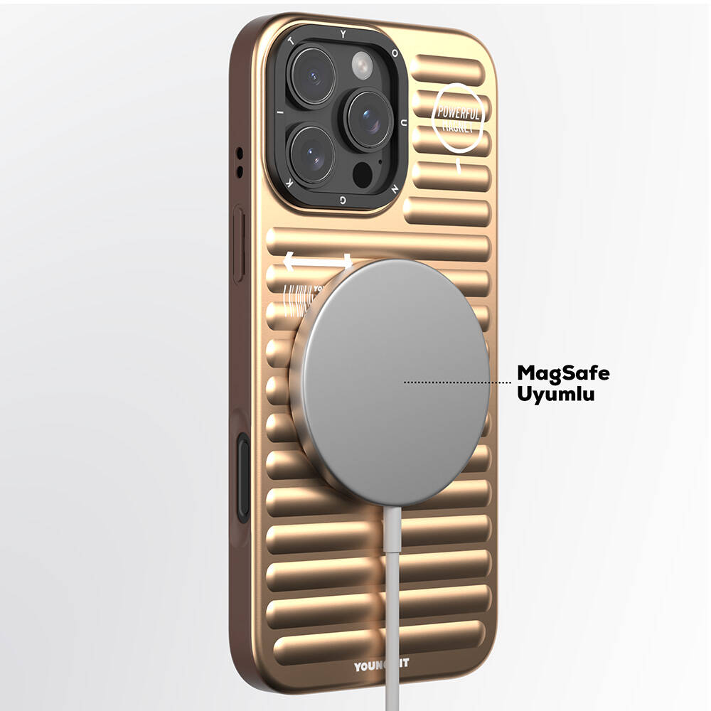 Apple iPhone 16 Pro Max Magsafe Şarj Özellikli Kılıf Mat Renkli Tasarım YoungKit Original Serisi Kapak - 2