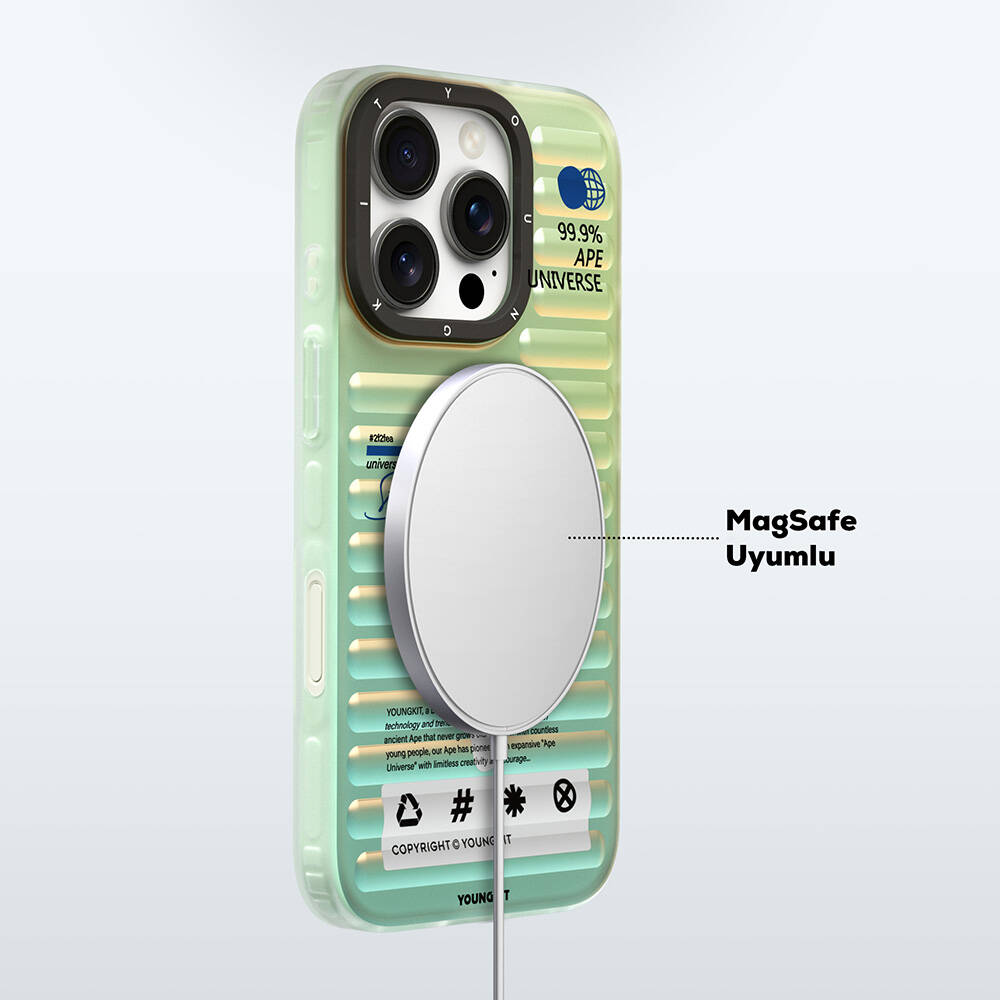 Apple iPhone 16 Pro Max Magsafe Şarj Özellikli YoungKit Chameleon Serisi Kapak - 6