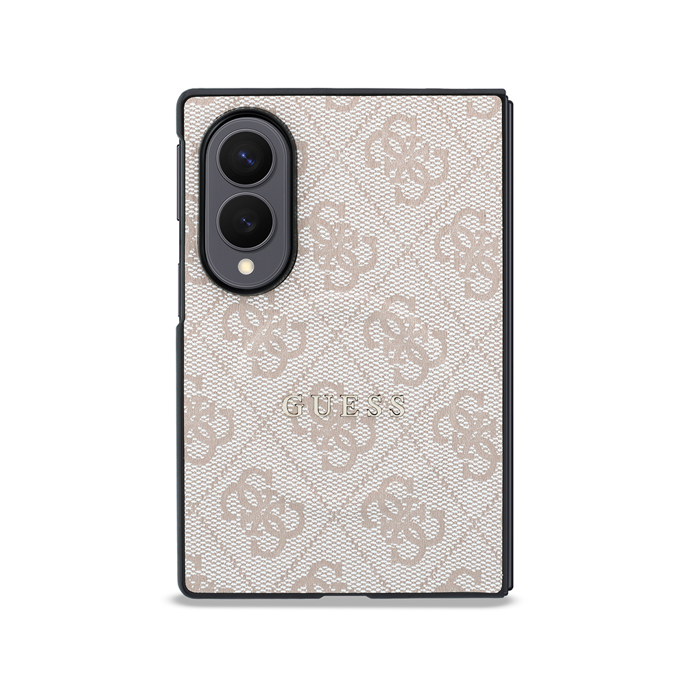 Galaxy Z Fold 8 Kılıf Guess Orjinal Lisanslı M-safe Şarj Özellikli PU Deri 4G Desenli Yazı Logolu Kapak - 1
