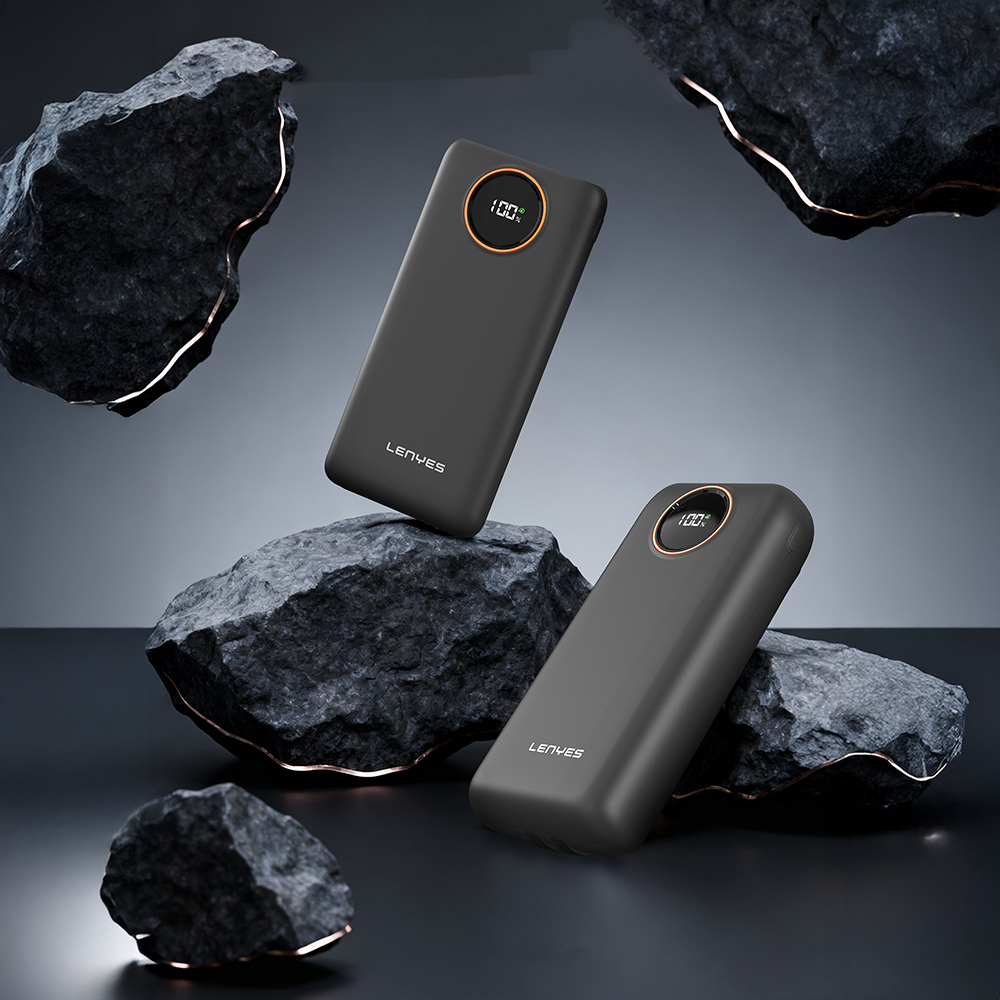 Lenyes P851L Dijital LED Göstergeli Type-C ve Lightning Kablolu Powerbank 22.5W 10000mAh - 3