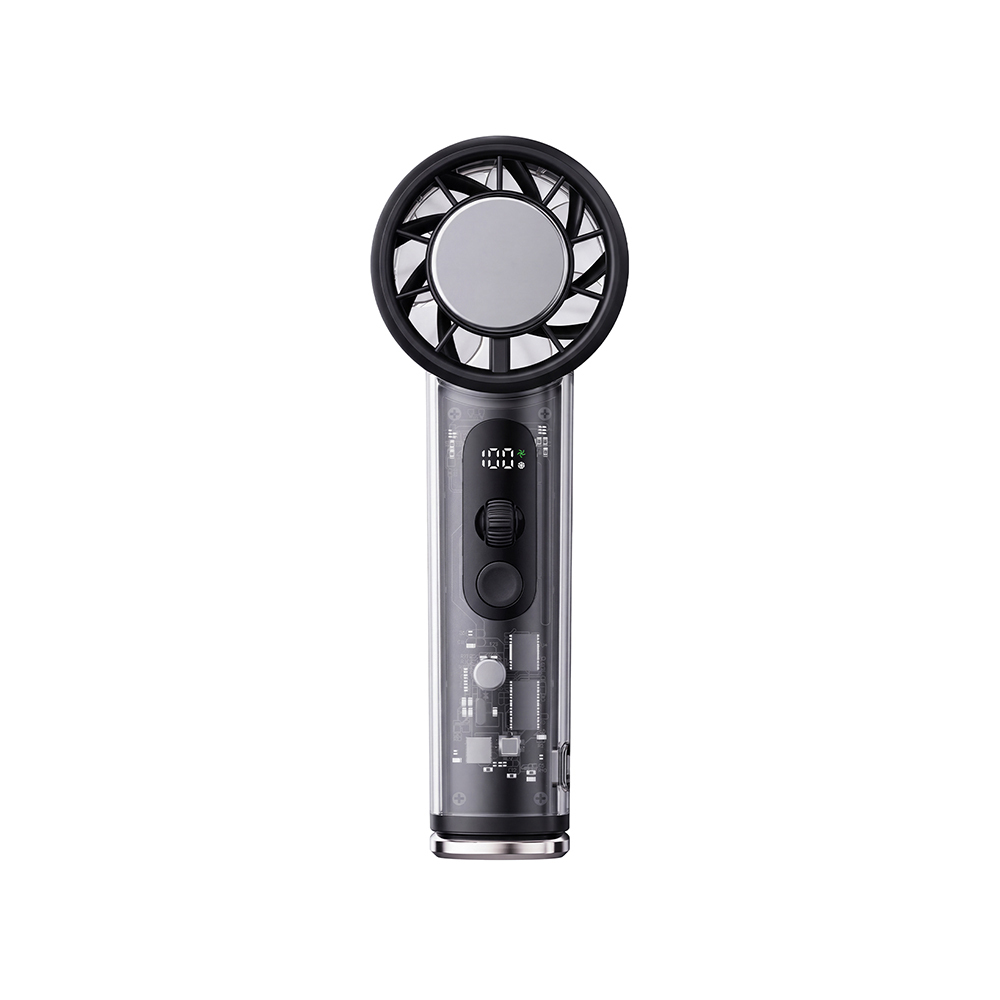 Wiwu Wi-FS019 Ice Engine Turbo Fan Serisi Dijital LED Göstergeli Şeffaf Tasarım Portatif Soğutucu El Fanı - 1