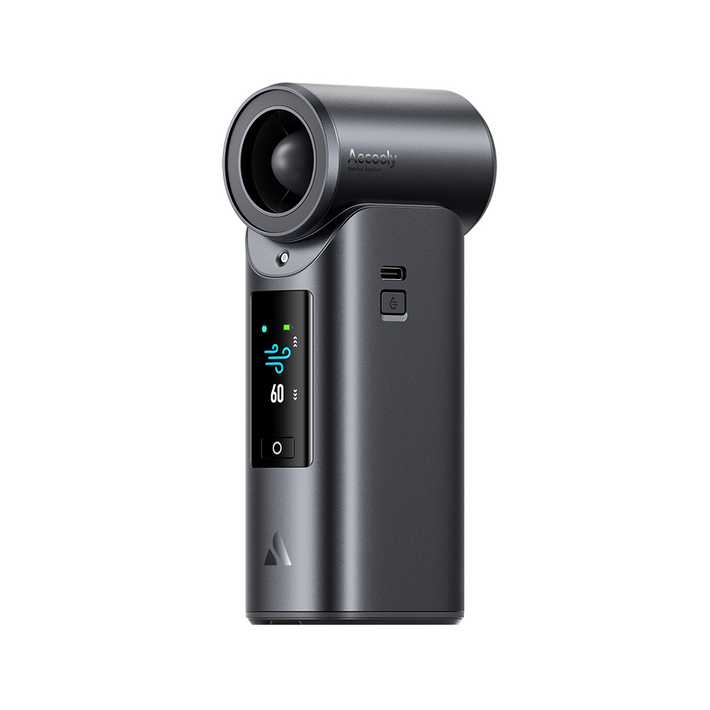 Aecooly PM01S Dijital LED Göstergeli Yüksek Hızlı Portatif Soğutucu El Fanı - 4