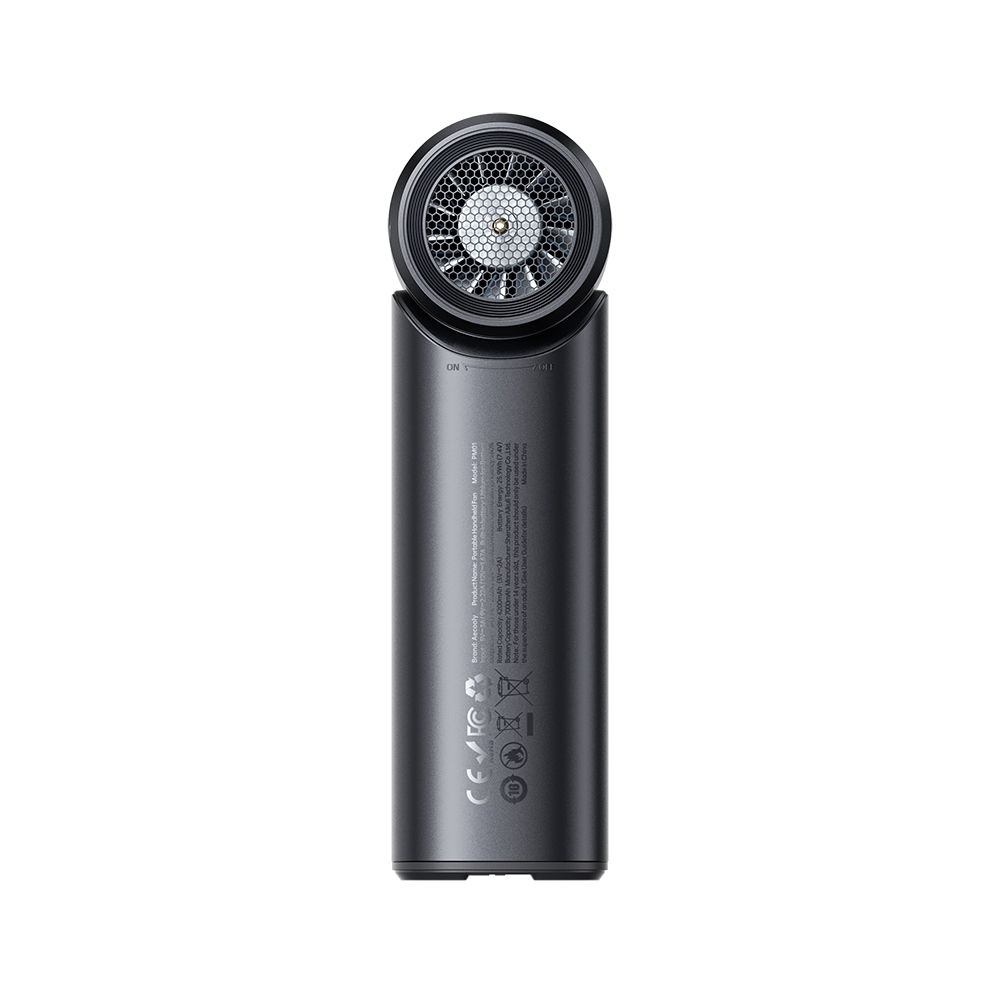 Aecooly PM01S Dijital LED Göstergeli Yüksek Hızlı Portatif Soğutucu El Fanı - 8