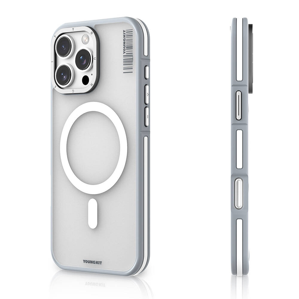 Apple iPhone 16 Pro Max Kılıf Magsafe Şarj Özellikli Youngkit Rock Sand Serisi Kapak - 1