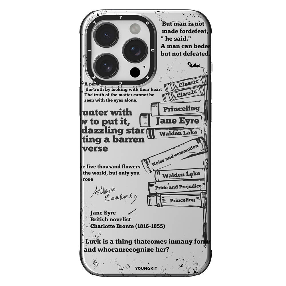 Apple iPhone 16 Pro Max Kılıf Magsafe Şarj Özellikli YoungKit Literary Serisi Classic Kapak - 3