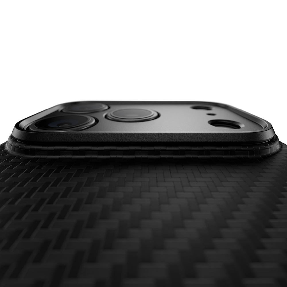 Apple iPhone 18 Pro Max Kılıf M-safe Şarj Özellikli 1500D Aramid Fiber Lens Korumalı Amazingthing Titan Max Serisi Karbon Kapak - 1