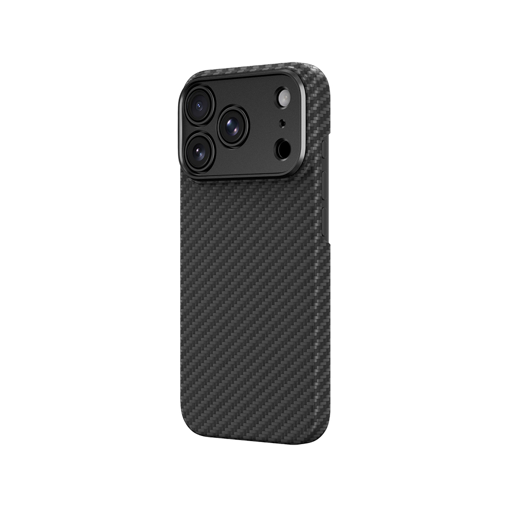 Apple iPhone 18 Pro Max Kılıf M-safe Şarj Özellikli 1500D Aramid Fiber Lens Korumalı Amazingthing Titan Max Serisi Karbon Kapak - 1