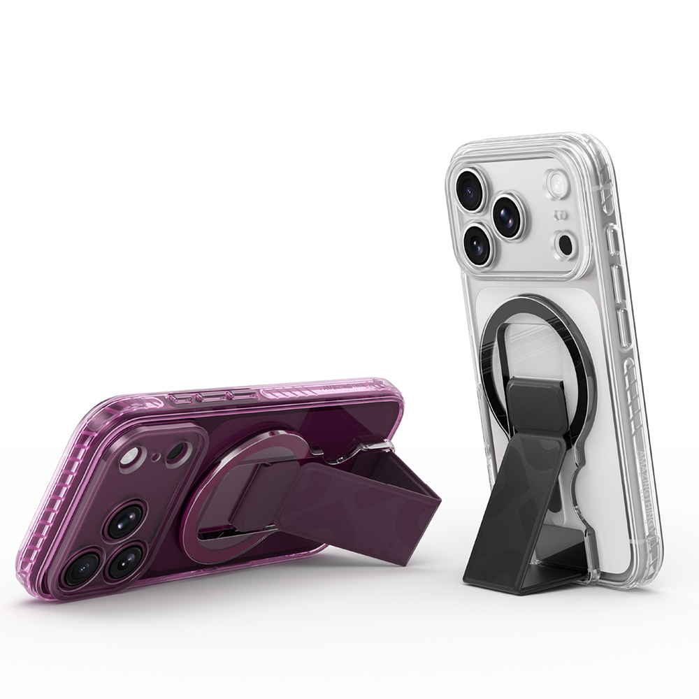 Apple iPhone 18 Pro Kılıf M-safe Şarj Özellikli Standlı Amazingthing Titan Pro Grip Stand Serisi Kapak - 2