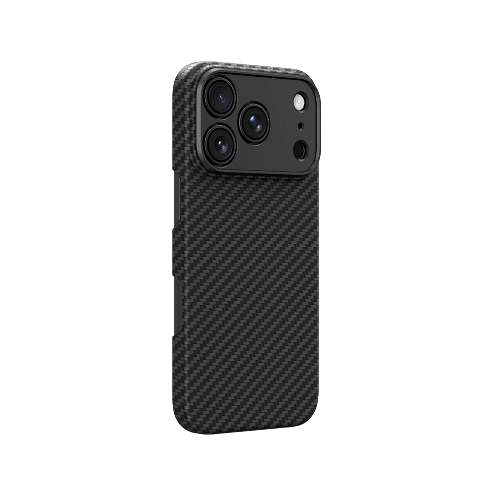 Apple iPhone 18 Pro Kılıf M-safe Şarj Özellikli 1500D Aramid Fiber Lens Korumalı Amazingthing Titan Max Serisi Karbon Kapak - 2