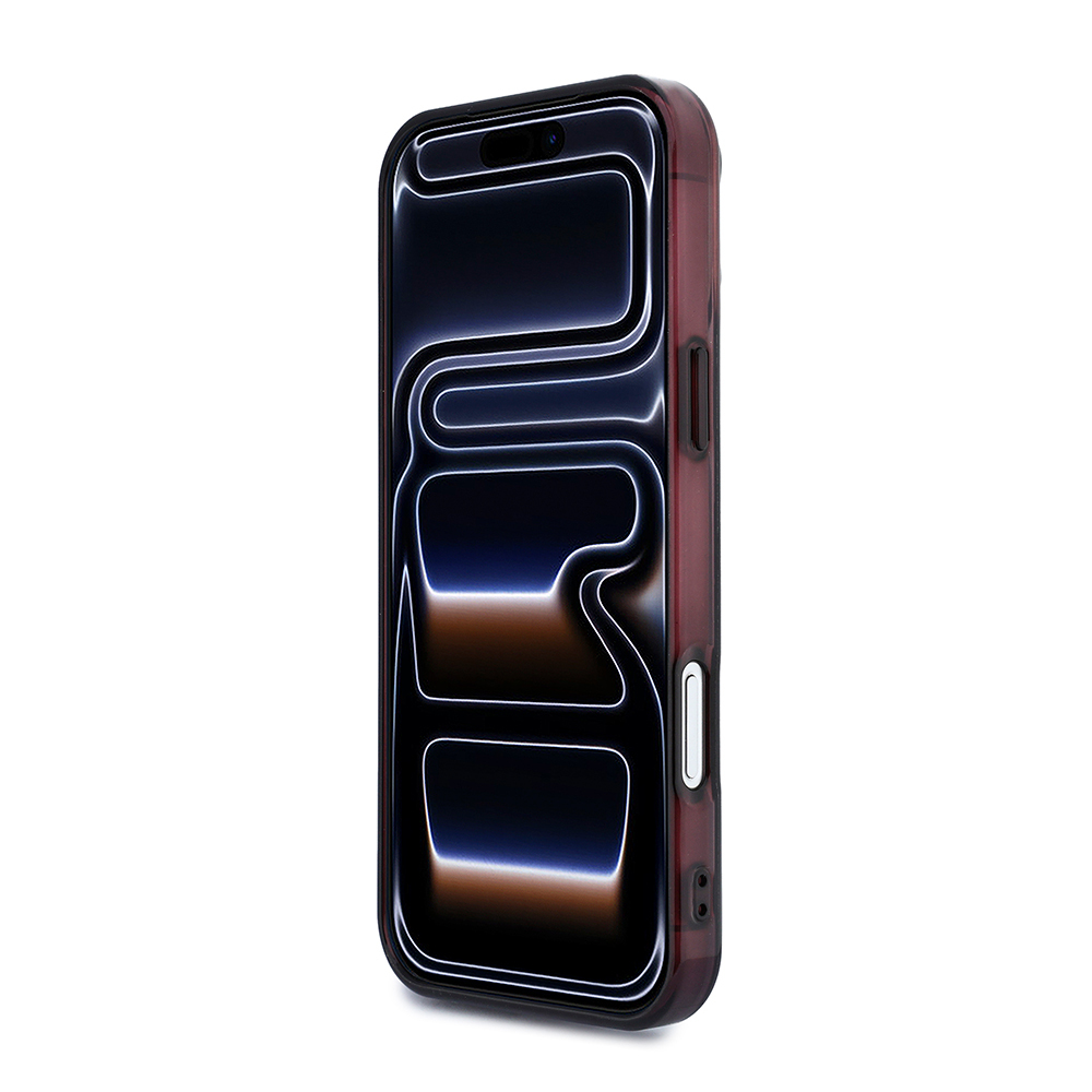 Apple iPhone 18 Pro Max Kılıf AMG Orjinal Lisanslı M-safe Şarj Özellikli Transparan IML Baskı Logolu Bicolor Block Kapak - 4