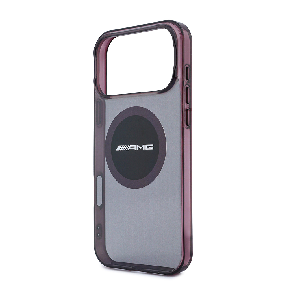 Apple iPhone 18 Pro Max Kılıf AMG Orjinal Lisanslı M-safe Şarj Özellikli Transparan IML Baskı Logolu Bicolor Block Kapak - 5
