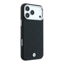 Apple iPhone 18 Pro Kılıf BMW Orjinal Lisanslı M-safe Şarj Özellikli Metal Logolu Kabartmalı Kapitone Deri Kapak - 3