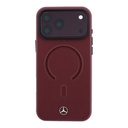 Apple iPhone 18 Pro Kılıf Mercedes Benz Orjinal Lisanslı M-safe Şarj Özellikli Metal Yıldız Logolu Kabartmalı Deri Kapak - 2