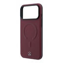 Apple iPhone 18 Pro Kılıf Mercedes Benz Orjinal Lisanslı M-safe Şarj Özellikli Metal Yıldız Logolu Kabartmalı Deri Kapak - 5