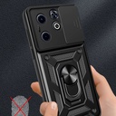 Infinix Hot 40i Uyumlu Kılıf Magnetik Standlı Kamera Korumalı Zore Sürgülü Vega Kapak - 4