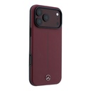 Apple iPhone 18 Pro Max Kılıf Mercedes Benz Orjinal Lisanslı M-safe Şarj Özellikli Metal Yıldız Logolu Çizgili Deri Kapak - 3