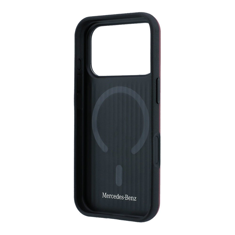 Apple iPhone 18 Pro Kılıf Mercedes Benz Orjinal Lisanslı M-safe Şarj Özellikli 360 Derece Dönebilen Standlı PU Metal Logolu Kapak - 6